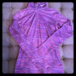Nike purple half zip workout top.